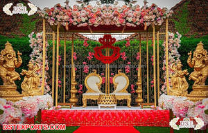 Mandap กระจกที่ไม่ซ้ำกันสำหรับงานแต่งงานเอเชียร่วมสมัยชุดรูปแบบกระจก Mandap กระจกกลม Mandap สำหรับงานแต่งงานของชาวฮินดูที่งดงาม - Product Image 2