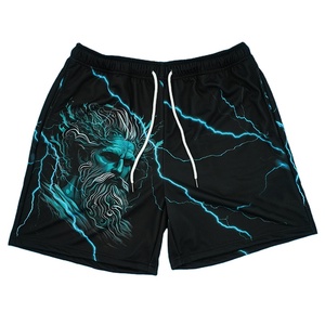 Short en maille double couche pour gymnastique basketball, short en maille graphique 100% polyester de haute qualité - Product Image 1