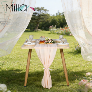 Corridore Chiffon della tabella di 300cm x 70cm per la casa e multiuso della <span class=keywords><strong>cucina</strong></span> del ristorante di eventi di banchetto di pranzo del partito - Product Image 1