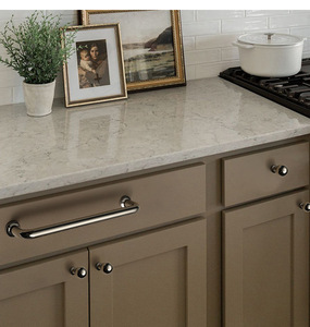 Zinc Alloy Cabinet Wardrobe <b>Drawer</b> Door Handles Titanium <b>Silver</b> Finish for Bedroom Kitchen Living Room Outdoor Hotel Dressers - Product Image 2