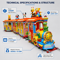 Train sur rail pour enfants, jeux et manèges d'extérieur pour centres commerciaux et parcs d'attractions, à vendre