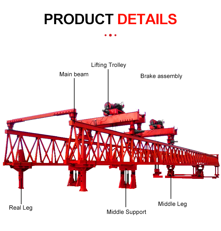 High Quality Lifting Railway Bridge Launching Erection Girder Crane