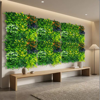 Mur végétal artificiel, gazon artificiel, toile de fond verte, structure en grille durable, style pastoral, décoration intérieure/extérieure, gazon synthétique en plastique