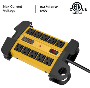 Outlet Heavy Duty PDU điện tấm kim loại bảo vệ tăng với 15 amp 1875W cho vườn hội thảo máy chủ phòng Ổ cắm điện dải - Product Image 5