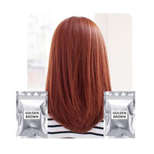 Coloration capillaire naturelle brun doré au henné, coloration capillaire semi-permanente, 100% couverture des cheveux gris, triple raffinage - Product Image 4