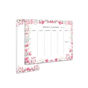 Customize Fashion Desk Planning Pads Memo for Office Working Goals Weekly Monthly Planner Calendar Magnetic To Do List Notepad