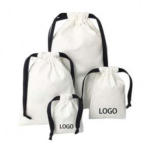 Bolsas de Algodón Muselina con Cordón y Logotipo Personalizado al por Mayor, Bolsa de Algodón con Cordón y Cinta - Product Image 1