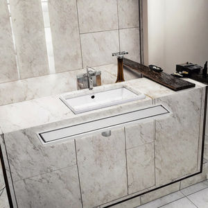 Siphon de douche linéaire 20-120 cm en acier inoxydable 304 avec grille en laiton amovible pour salle de bain - Product Image 3