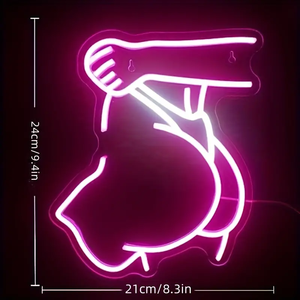 لافتة نيون وردية - إضاءة نيون مخصصة على شكل سيدة مثيرة لديكور غرفة الرجال مع طاقة USB، إضاءة نيون LED لتزيين الجدران - Product Image 3