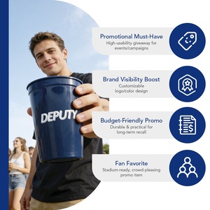 Reklam için yüksek kalite özel Logo hızlı sevkiyat plastik stadyum bardak - Product Image 1