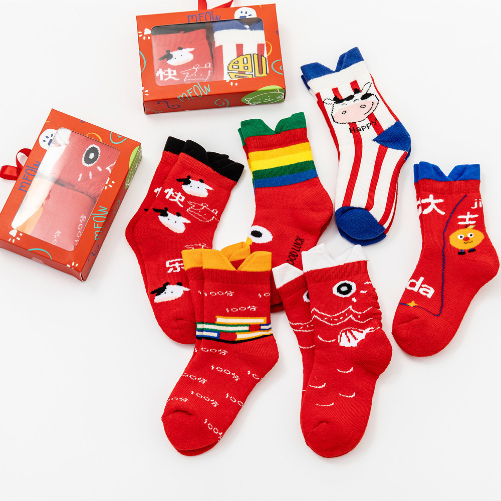Лидер продаж 2020, теплые шерстяные кольца, носки для мальчиков, носки оптом, рождественские подарки, детские рождественские носки