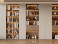 Estantería de estudio de estilo italiano moderno personalizada de fábrica, armario decorativo, estante de armario lateral, mesa y silla, un diseño gratuito