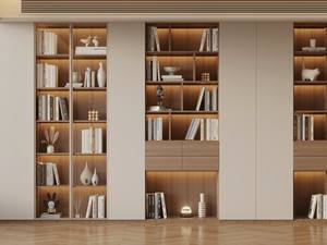 Estantería de estudio de estilo italiano moderno personalizada de fábrica, armario decorativo, estante de armario lateral, mesa y silla, un diseño gratuito - Product Image 3