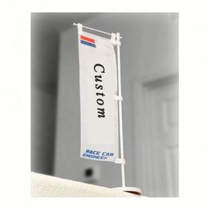 Cheap 10x30cm 100% Polyester High Quality Advertising Custom Printing Logo Japanese Mini Nobori Flag with <b>Stand</b> - Product Image 2