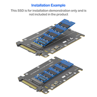 Адаптерная плата M2 NVMe SSD на U.2 (SFF-8639), кейдж для SSD M.2 M-Key PCIe 4.0/3.0 на U.2 для серверов и рабочих станций