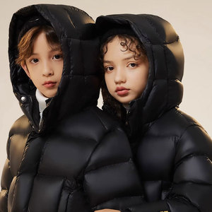 2023 mode vente chaude nouveau noir enfant vestes équestres chaud hiver enfants à capuche blanc duvet de canard bouffant veste manteaux - Product Image 5