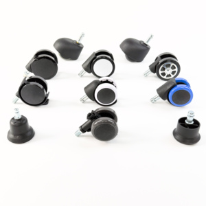 Rodízios para Cadeira de Escritório Azuis de Design Moderno 50mm com Freio, Nylon PU e Rolamento de Esferas, Peça Giratória para Móveis Azul - Product Image 6