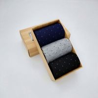 Lot de 3 paires de chaussettes professionnelles pour hommes, en gros, à prix abordable, avec boîtes cadeaux fenêtres, fonction antibactérienne et semelle tissée