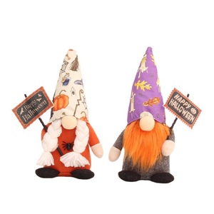 Halloween Decoration <b>Standing</b> Faceless Dwarf Doll With Custom Print <b>Hat</b> For Halloween Party Decor - Product Image 5
