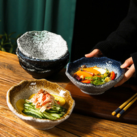 Japanse keramische Japandi design speciaal gevormde snack schaal voor feest, salade, fruit, bruiloft, aangepaste logo servies