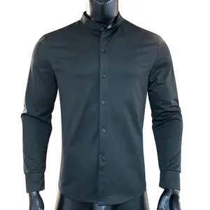 Ropa de chicos musculosos azules, atuendo de negocios muscular, camisa de vestir formal, camisas casuales de ajuste atlético para hombre personalizadas/