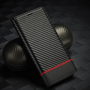 Étui de protection pour téléphone portable en cuir de fibre de carbone de style professionnel pour <span class=keywords><strong>Samsung</strong></span> S25 S24 Plus S23 Ultra S21 avec porte-carte - Product Image 5