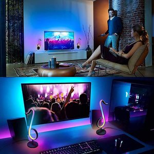 Nhạc Lưu Ý Ánh Sáng RGB Giao Hưởng Bảng Đèn, Đèn Bàn Thông Minh, Có Thể Được Kết Nối Với Ứng Dụng Điện Thoại Di Động Với Ánh Sáng RGB Thay Đổi Màu Sắc - Product Image 4