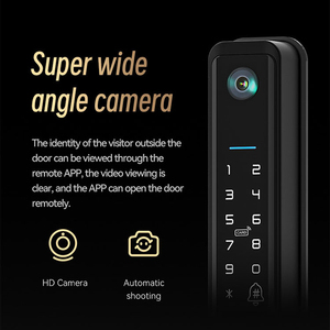 Cerradura de puerta digital Contraseña Huella digital Ip66 Cerradura de puerta inteligente a prueba de agua con cámara - Product Image 3