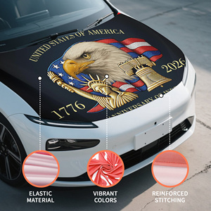 Copertura Cofano Auto Aquila della Libertà 4x5 piedi, Statua della Libertà, Decorazione Anteriore Auto Elastica, USA 250, Striscione Patriottico per Veicoli 1776 <span class=keywords><strong>2026</strong></span> - Product Image 3