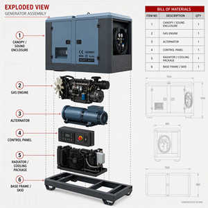 Générateurs diesel électriques silencieux de 300 kW, 300 kVA, 375 kVA, acheter un générateur diesel, générateur silencieux commercial pour l'Afrique - Product Image 5
