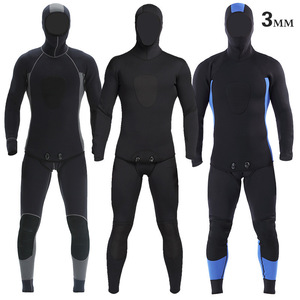 <b>Men</b> 3Mm Hooded Long Sleeve <b>Wetsuit</b> Neoprene Anti Uv <b>For</b> Swimming Diving Surfing - Product Image 2