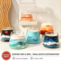 Kit de fabrication de bougies parfumées originales à faire soi-même pour l'intérieur, avec peinture au sable, cadeau d'anniversaire et de mariage, bougie parfumée en pot