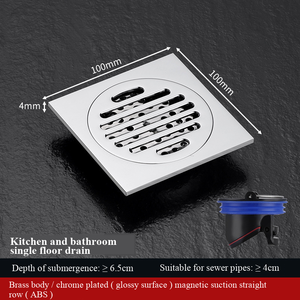 Sifone per WC grigio per doccia, <span class=keywords><strong>scarico</strong></span> universale anti-odore per bagno, tubo di <span class=keywords><strong>scarico</strong></span> di grande capacità cromato per il riposizionamento - Product Image 2