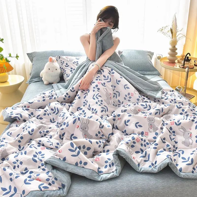 New Arrival Multisize Double Quilted Air Conditioning Cool Summer Quilt Blanket Comforter