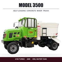 Camion malaxeur à béton Maodun Heavy Industry 4m3, moteur diesel, transmission entièrement hydraulique pour la construction