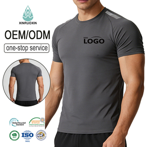 เสื้อยืดกีฬา<span class=keywords><strong>ผู้ชาย</strong></span>แบบแห้งเร็ว แขนสั้น ระบายอากาศดี สำหรับวิ่งและออกกำลังกาย รับผลิตแบบ OEM ODM พร้อมสกรีนโลโก้ตามสั่ง ขายส่ง - Product Image 1