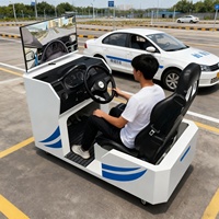 Simulateur de conduite automobile en acier classique pour l'entraînement professionnel en intérieur - Robuste et certifié CE