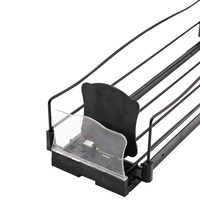 Système de poussoir autoportant robuste avec alimentation automatique et support en plastique pliable pour supermarché