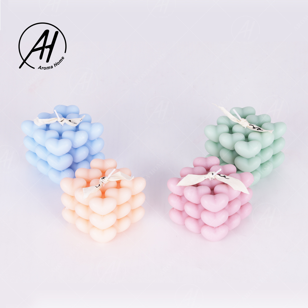 Özel Aşk Rubik Küpü İç Mekan Kokulu Mumlar El Yapımı Yaratıcı 3