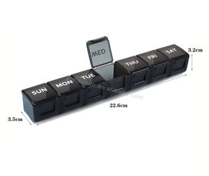 กล่องยา7วัน,กล่องใส่ยาประจำวันขนาดใหญ่รายสัปดาห์ที่จัดเก็บยาพร้อมปุ่มกดง่ายสำหรับใส่ยา/วิตามิน/น้ำมันปลา - Product Image 4