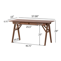 Bureau en bois avec tiroirs, petit bureau d'ordinateur pour la maison, le bureau, les études, le travail, bureau pour étudiant, bureau pour PC