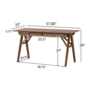 Wood Desk With <b>Drawers</b> <b>Small</b> Computer Desk For Home Office Study Work Student PC Desk - Product Image 2
