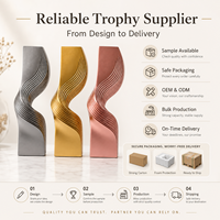 Trophée en résine avec logo gravé sur mesure pour la cérémonie de remise des prix du championnat