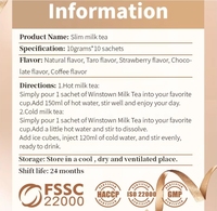 Poudre de Substitut de Repas Goût Lait de Taro Minceur sous Marque Blanche pour Adultes, Produit Premium de Perte de Poids Riche en Fibres Alimentaires