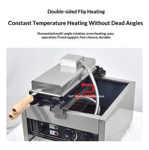 Machine à pain et à gaufres coréenne à trois/quatre compartiments avec chauffage <span class=keywords><strong>double</strong></span> face et revêtement antiadhésif, électrique/gaz - Product Image 3