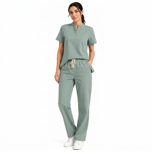 Top Selling 2026 Women <b>Scrubs</b> <b>Sets</b>, Breathable Stretchy Multi-Pocket Nursing <b>Scrubs</b> Hospital Uniforms Customizable workwear suit - Product Image 1