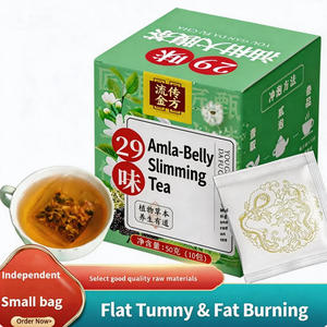 Thé Herbal Détoxifiant Minceur Ventre Plat à la Mandarine (29 Saveurs) – Cure de 14 Jours pour la Perte de Poids Naturelle – Boîte - Product Image 1