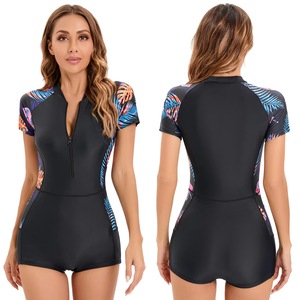 <span class=keywords><strong>Maillot</strong></span> <span class=keywords><strong>de</strong></span> <span class=keywords><strong>bain</strong></span> une pièce zippé pour <span class=keywords><strong>femme</strong></span>, avec micro-soutien-gorge, imprimé numérique, anti-UV et séchage rapide – Grande Vente - Product Image 4