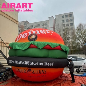 Modelo de hamburguesa de negocios de inflado rápido con soplador de alta potencia, globo de hamburguesa inflable para festival de comida para publicidad - Product Image 6