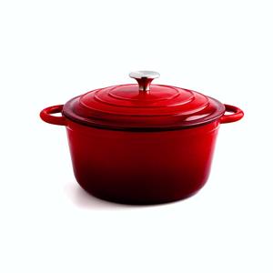 Casserole <span class=keywords><strong>en</strong></span> <span class=keywords><strong>fonte</strong></span> émaillée rouge Casseroles Marmite pour four hollandais avec couvercle utilisée dans la cuisine - Product Image 6